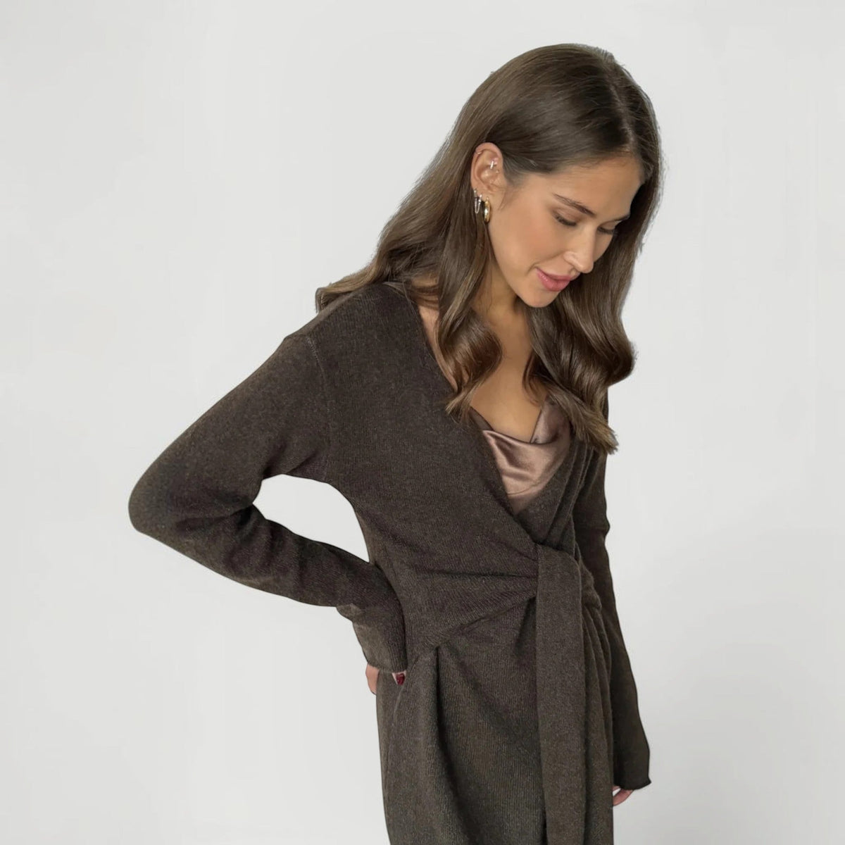 Gemma Tie Waist Wrap Dress
