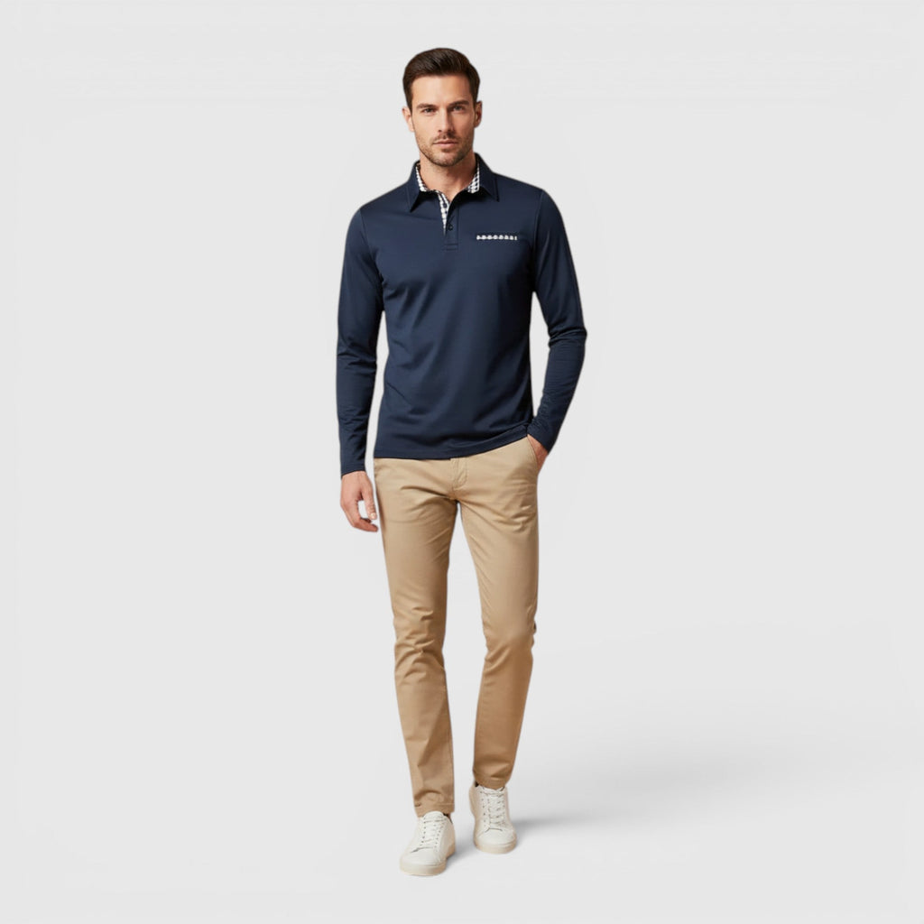 Derek Quick-Dry Plaid Polo Shirt