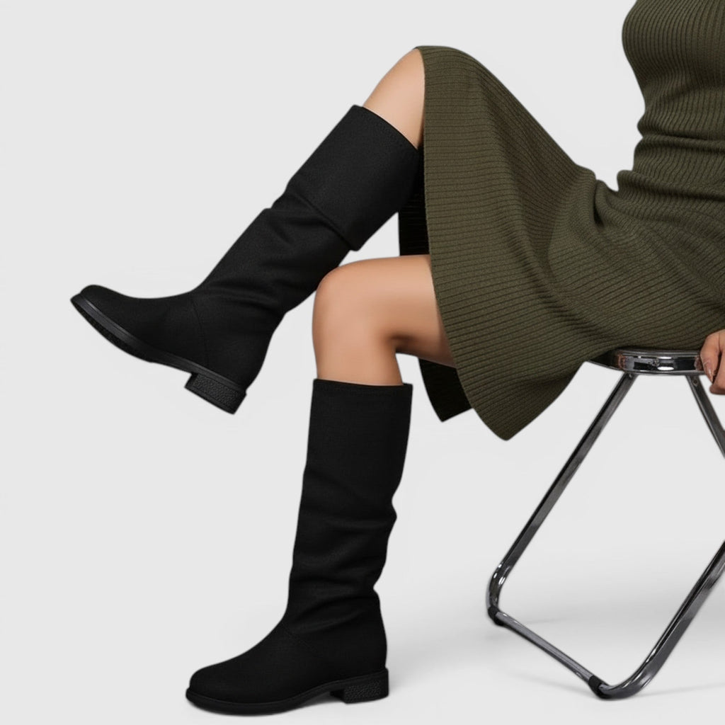 Deborah | Women's Slip-On Ankle Boots Classic Mid Heel Shoes