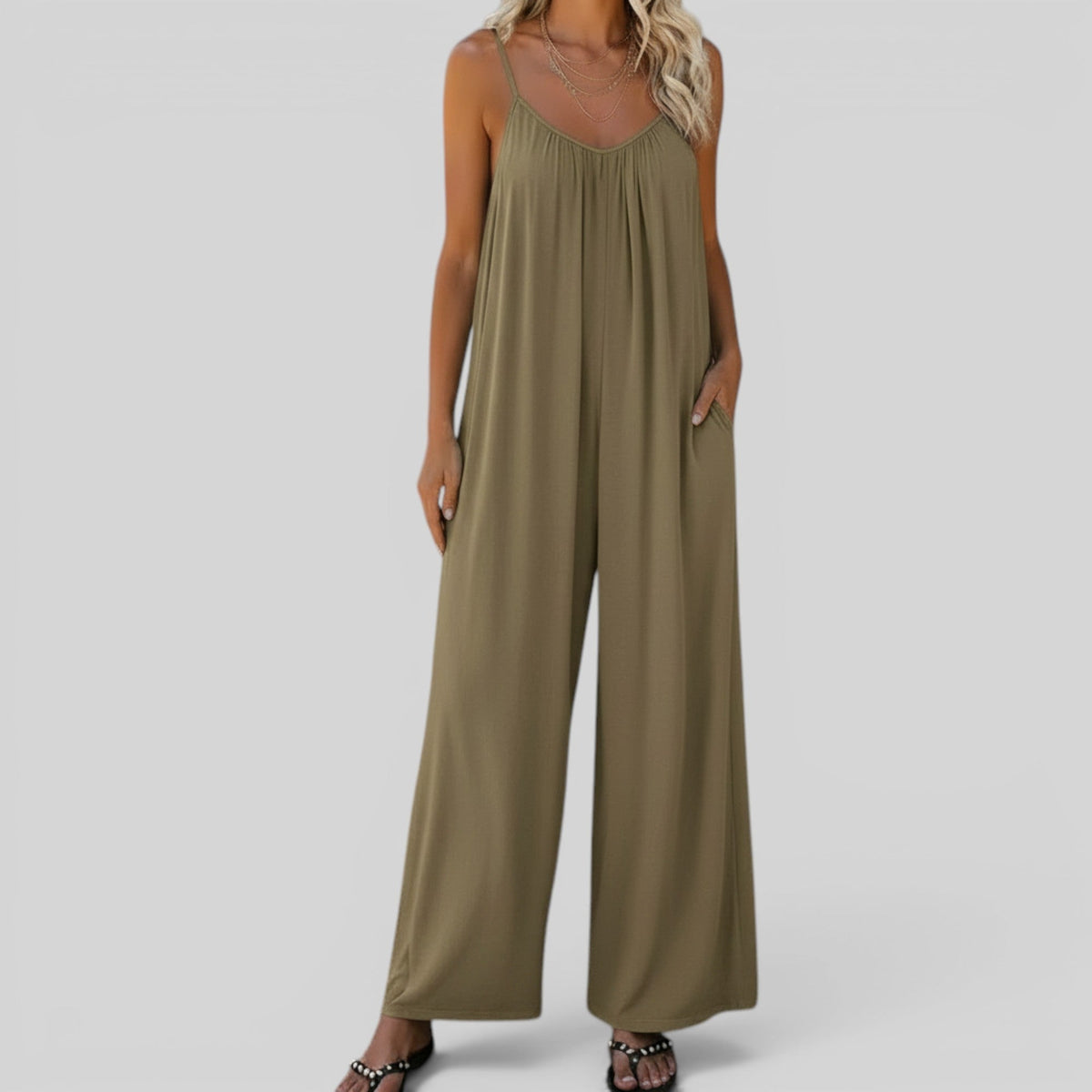 Ida Plus Size Sleeveless Jumpsuit
