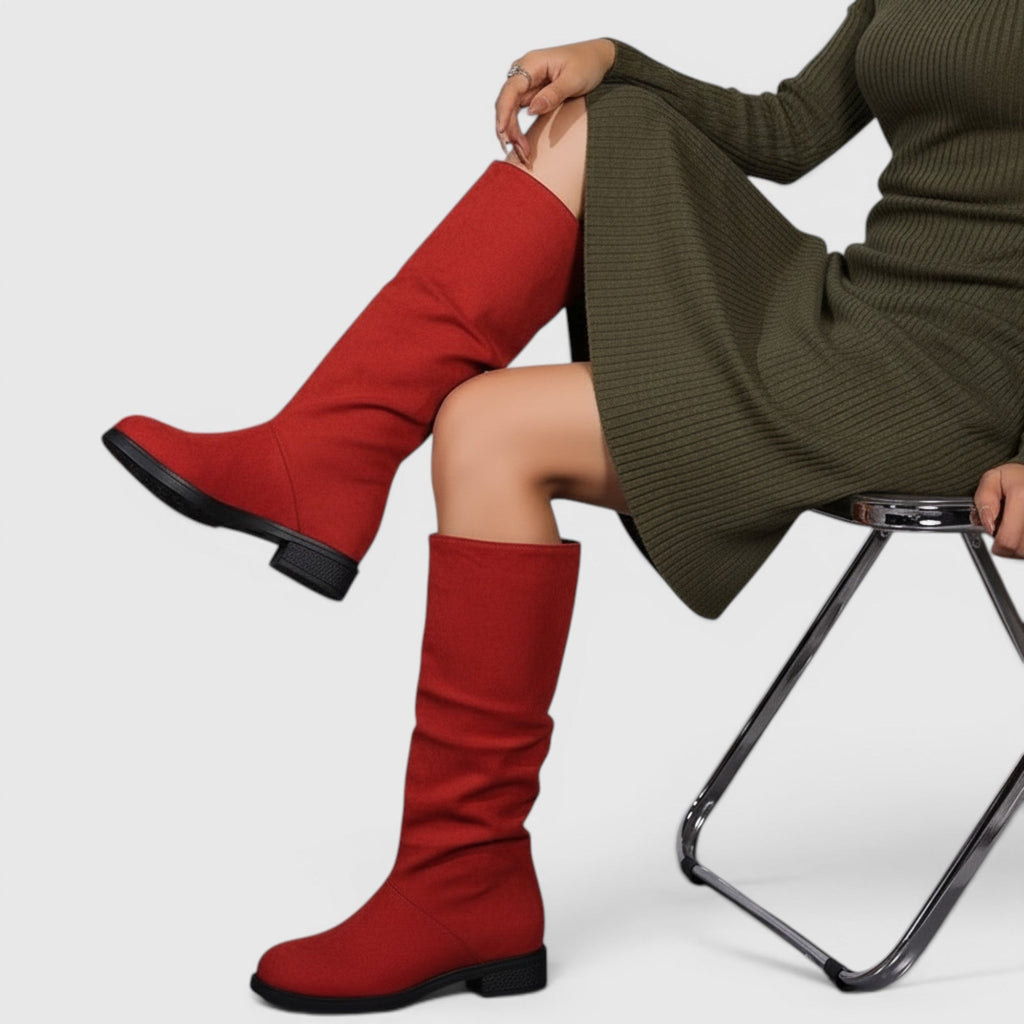 Deborah | Women's Slip-On Ankle Boots Classic Mid Heel Shoes
