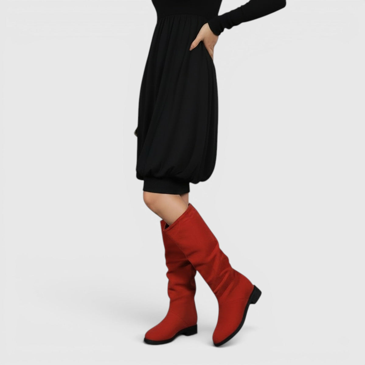 Deborah | Women's Slip-On Ankle Boots Classic Mid Heel Shoes