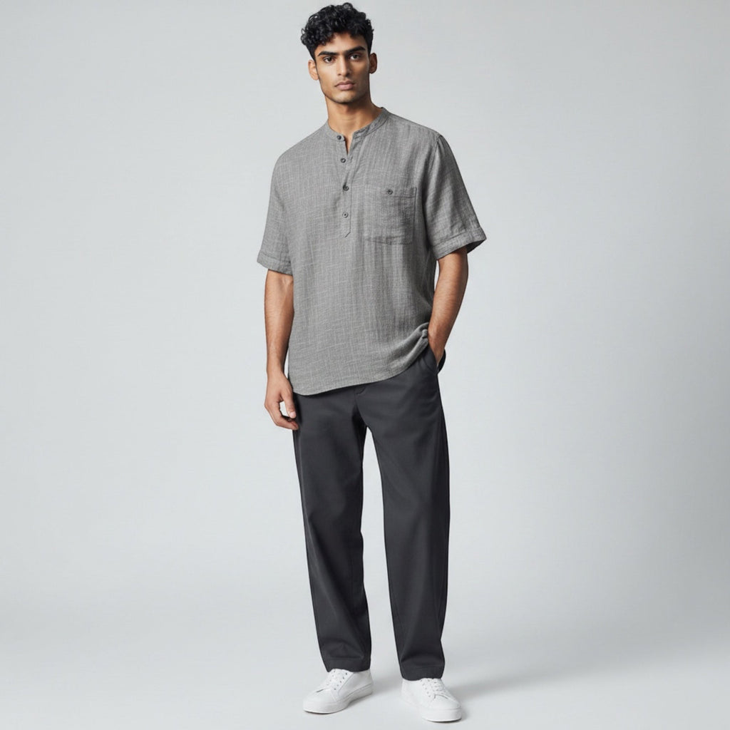 Theo | Men’s Breathable Summer Shirt Short Sleeve