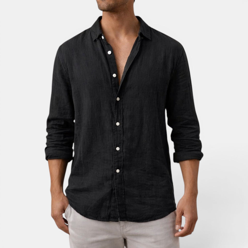 Edmund | Men's Linen Shirt – Breathable Casual Button Up
