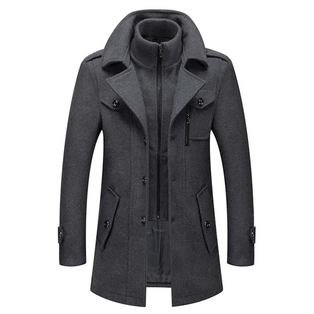 Marcus Double-Layer Wool Overcoat