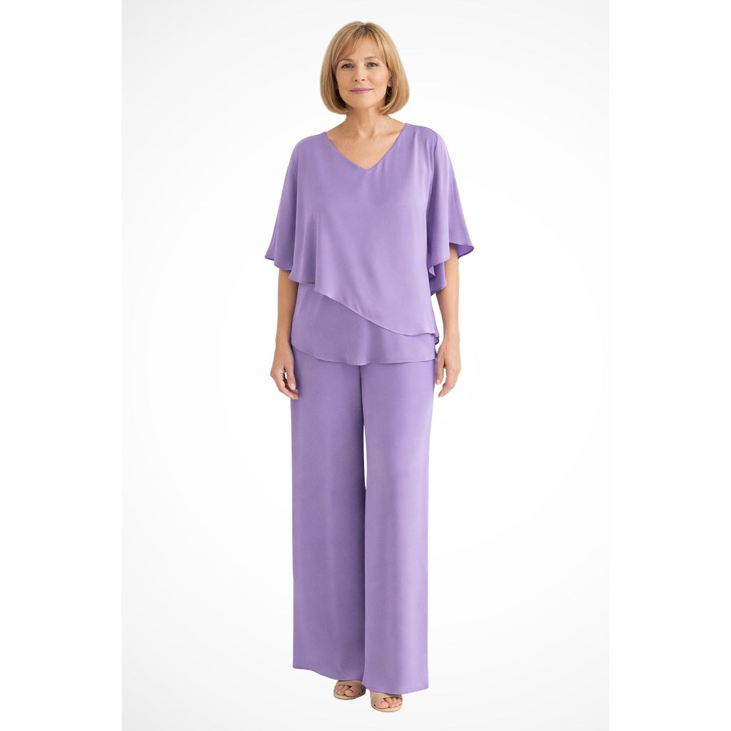 Verity Cape Overlay Wide Leg Pant Set