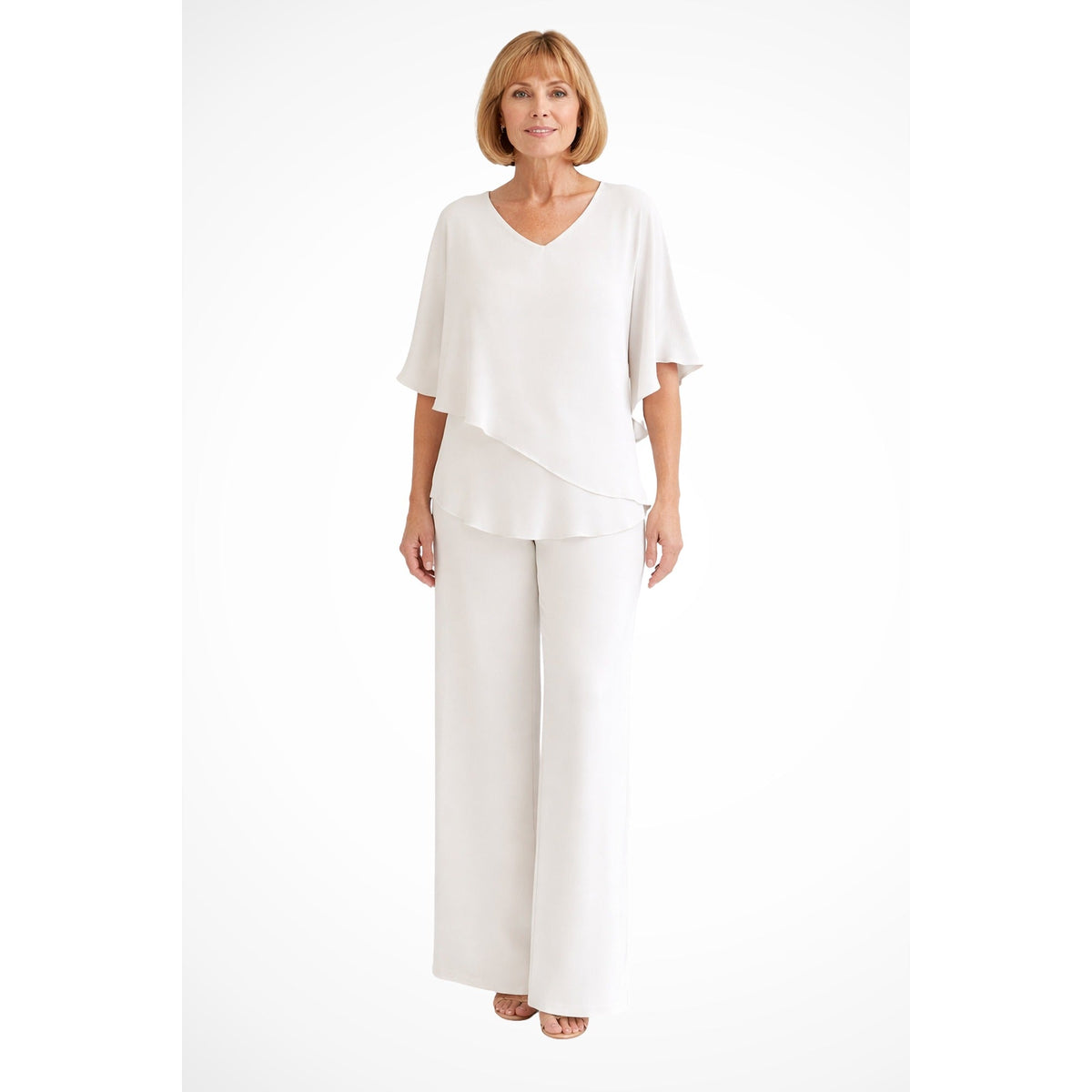 Verity Cape Overlay Wide Leg Pant Set