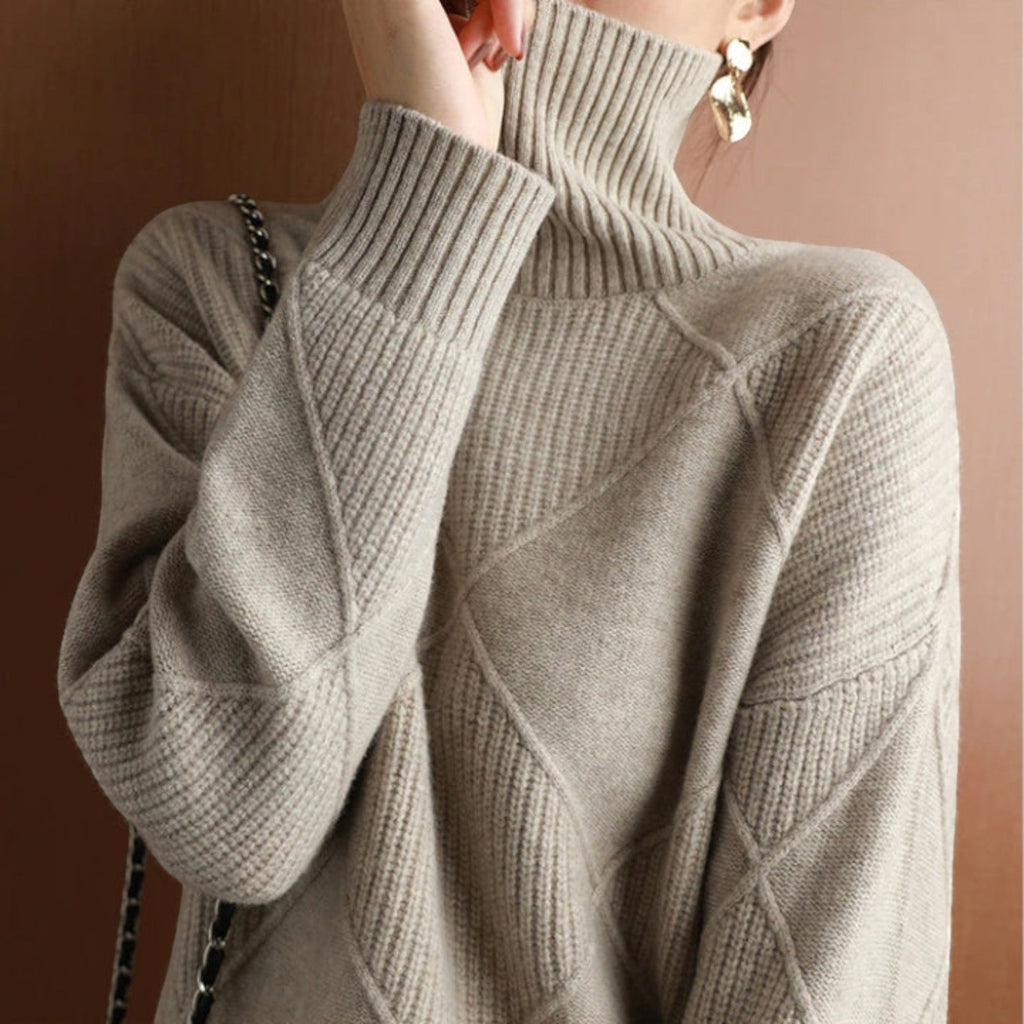 Chloe Warm Turtleneck Knit Sweater