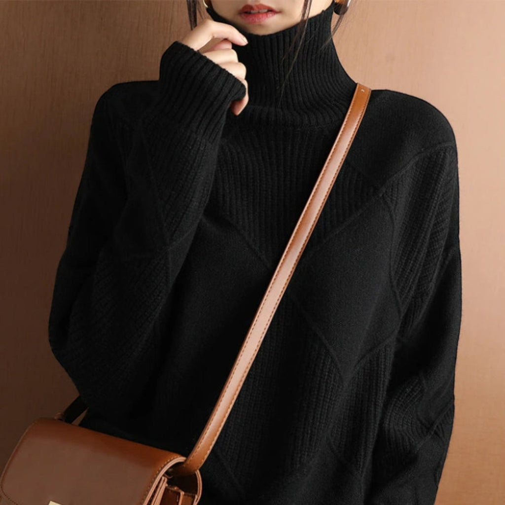Chloe Warm Turtleneck Knit Sweater
