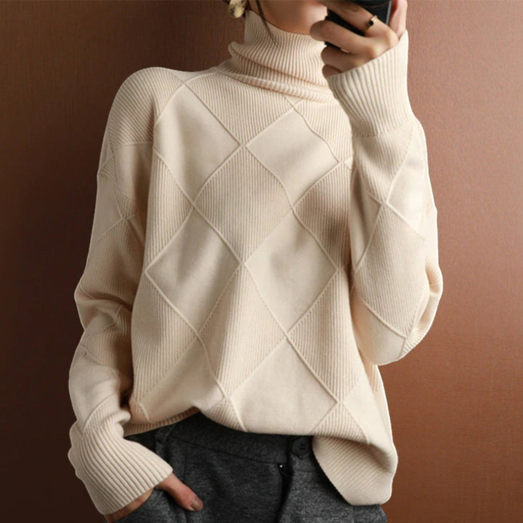 Chloe Warm Turtleneck Knit Sweater