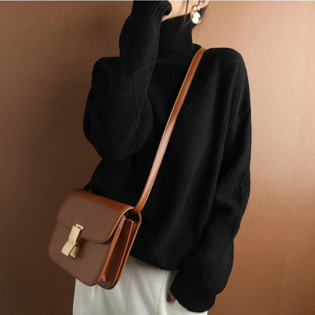 Chloe Warm Turtleneck Knit Sweater