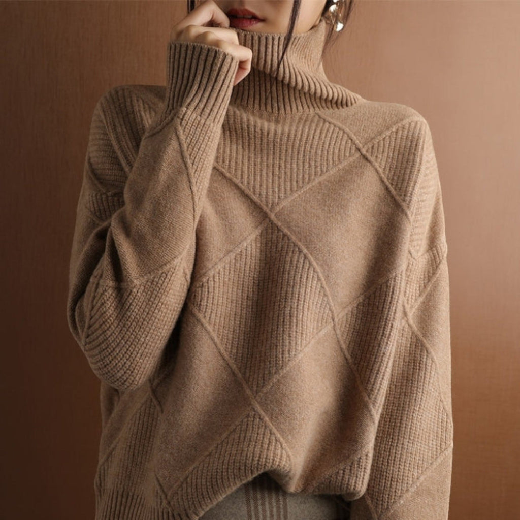 Chloe Warm Turtleneck Knit Sweater