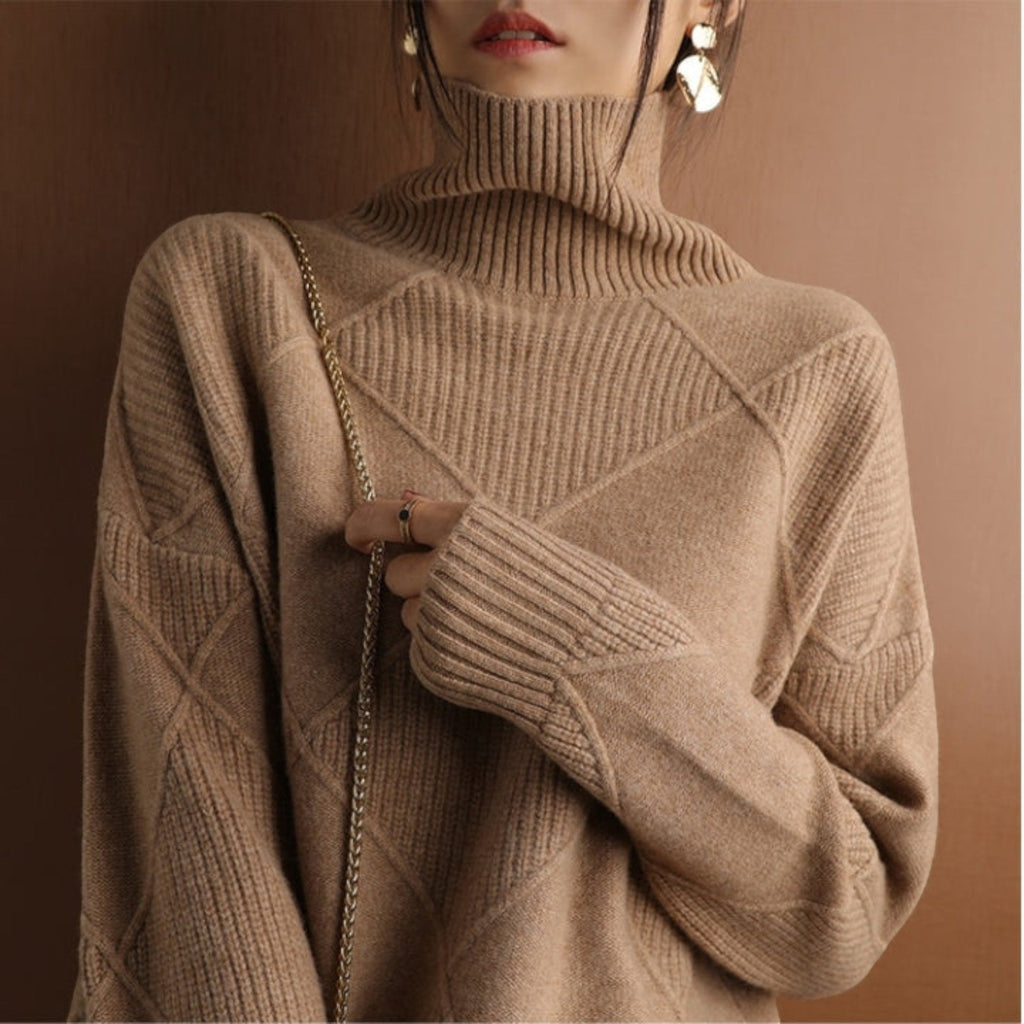 Chloe Warm Turtleneck Knit Sweater