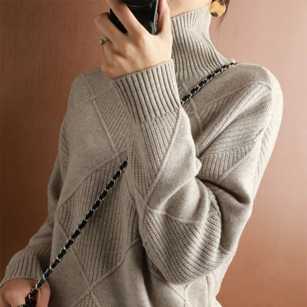 Chloe Warm Turtleneck Knit Sweater