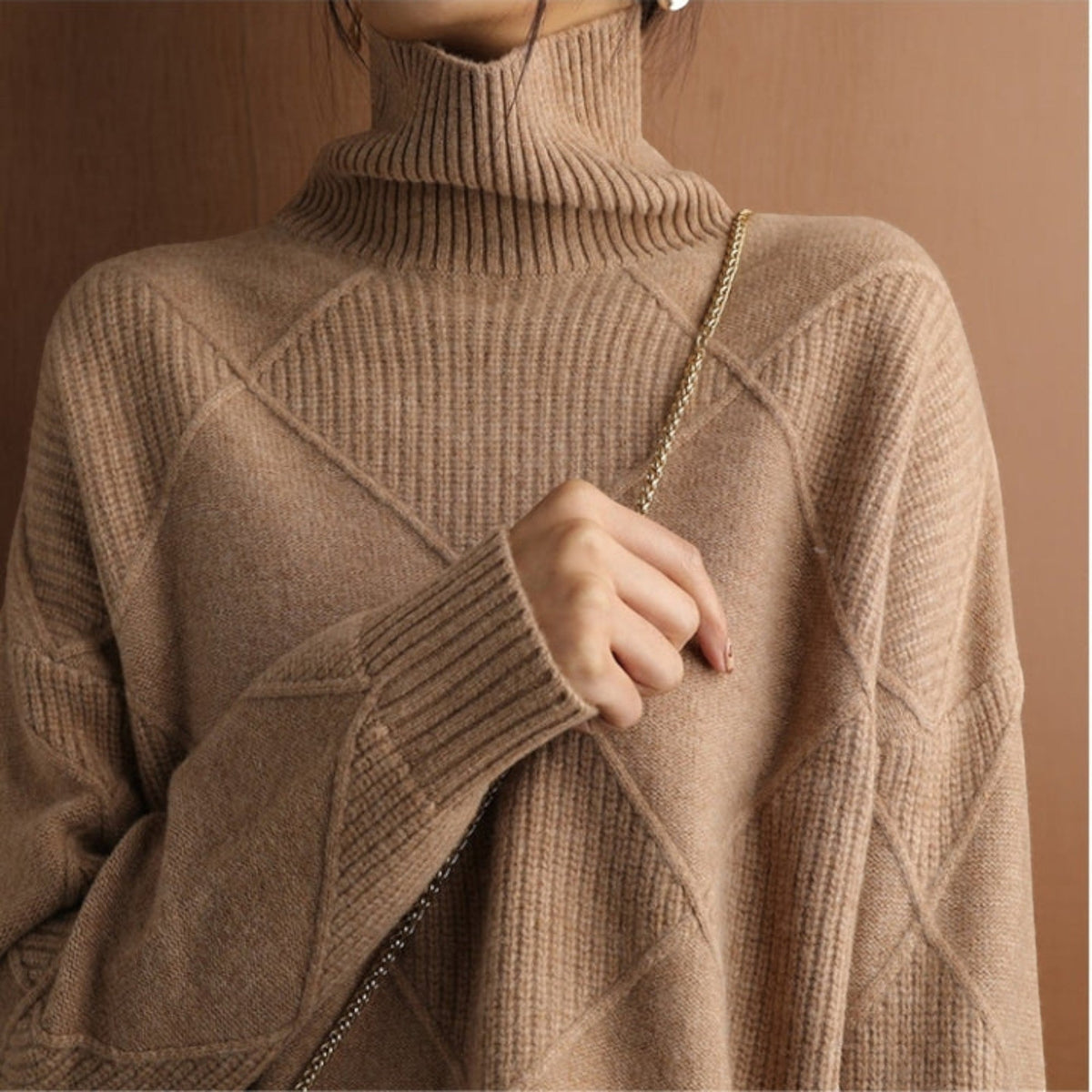 Chloe Warm Turtleneck Knit Sweater