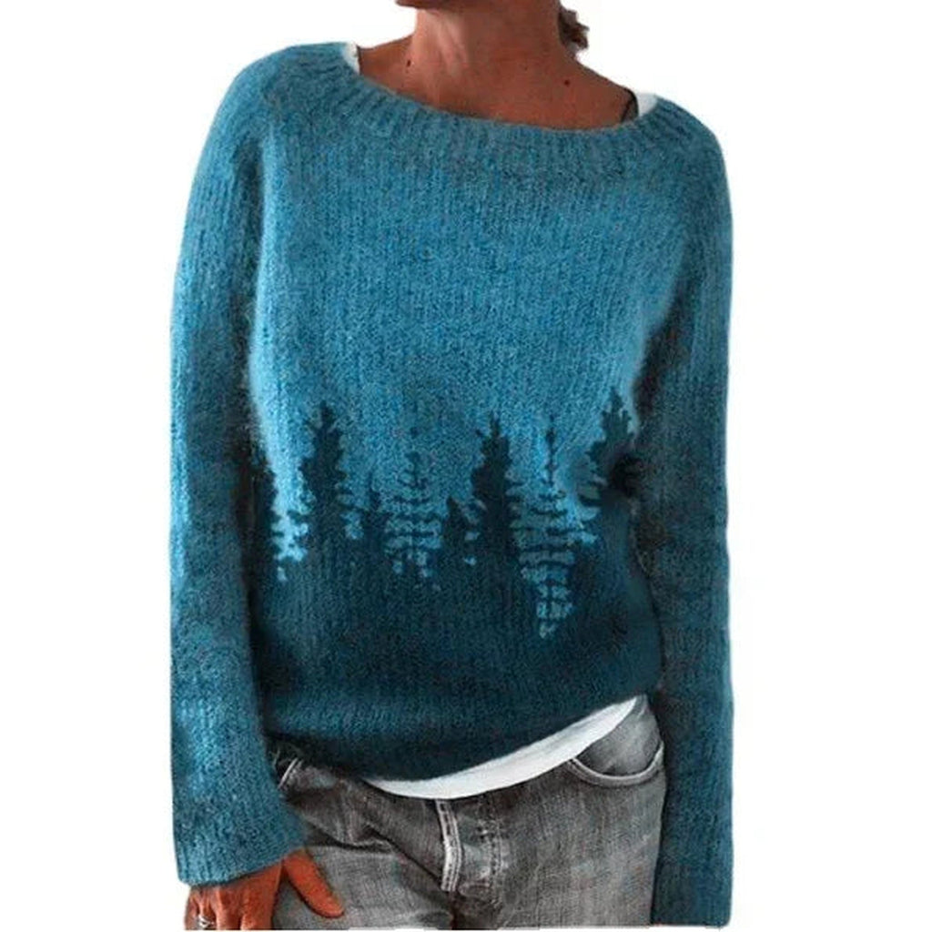 Iris | Crew Neck Fair Isle Sweater for Women