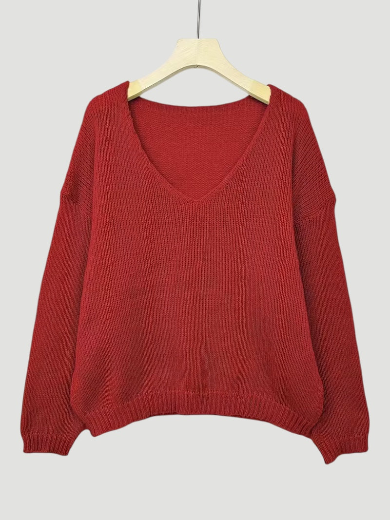 Delia | Women’s Comfortable V-Neck Sweater Everyday