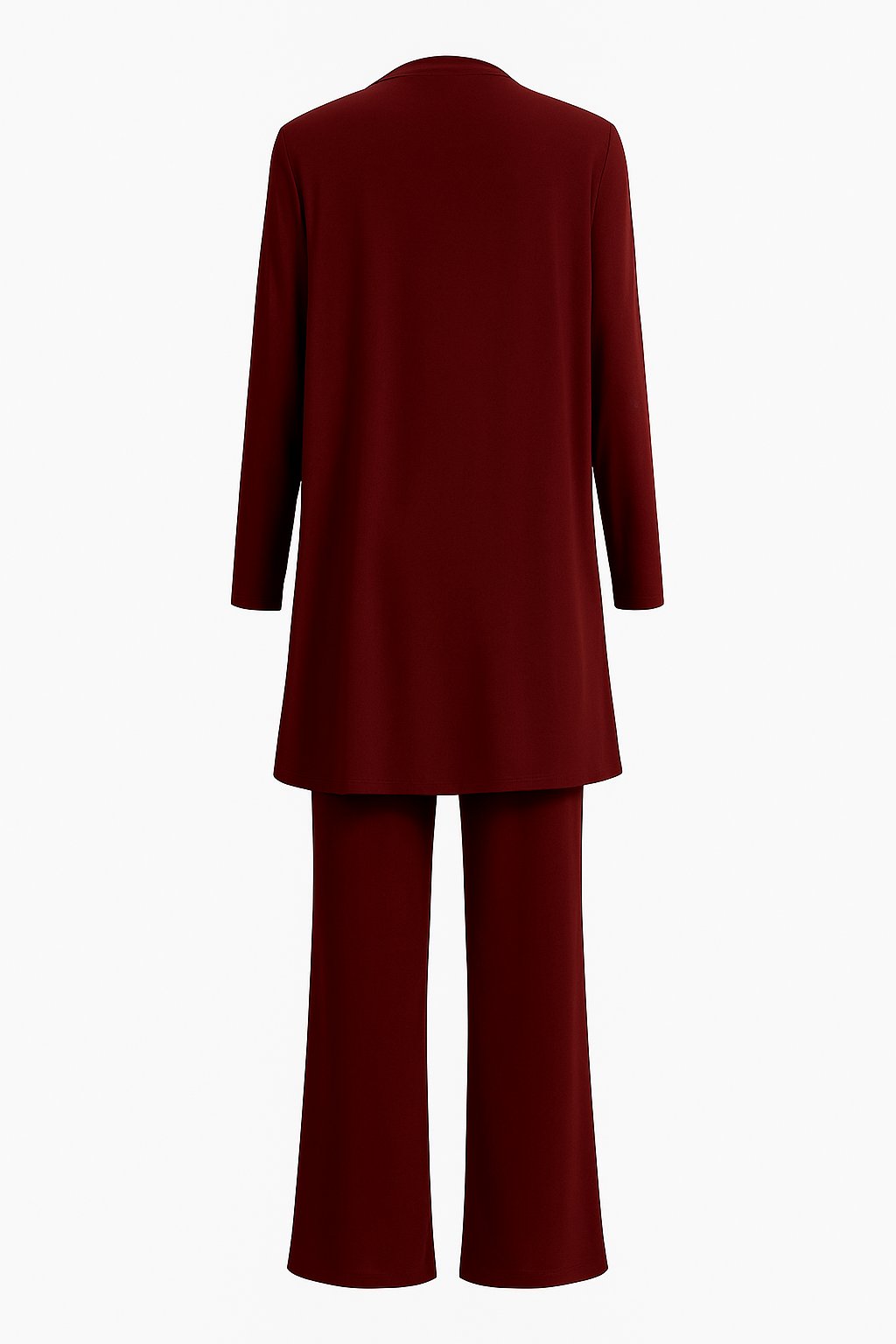 Jane women's 3-piece knit set in Red - back view