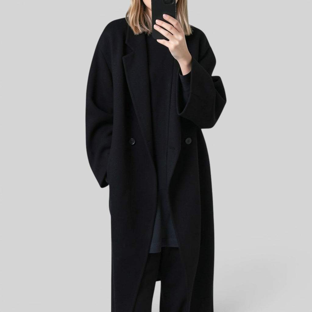 Priya Oversized Button-Up Trench Coat