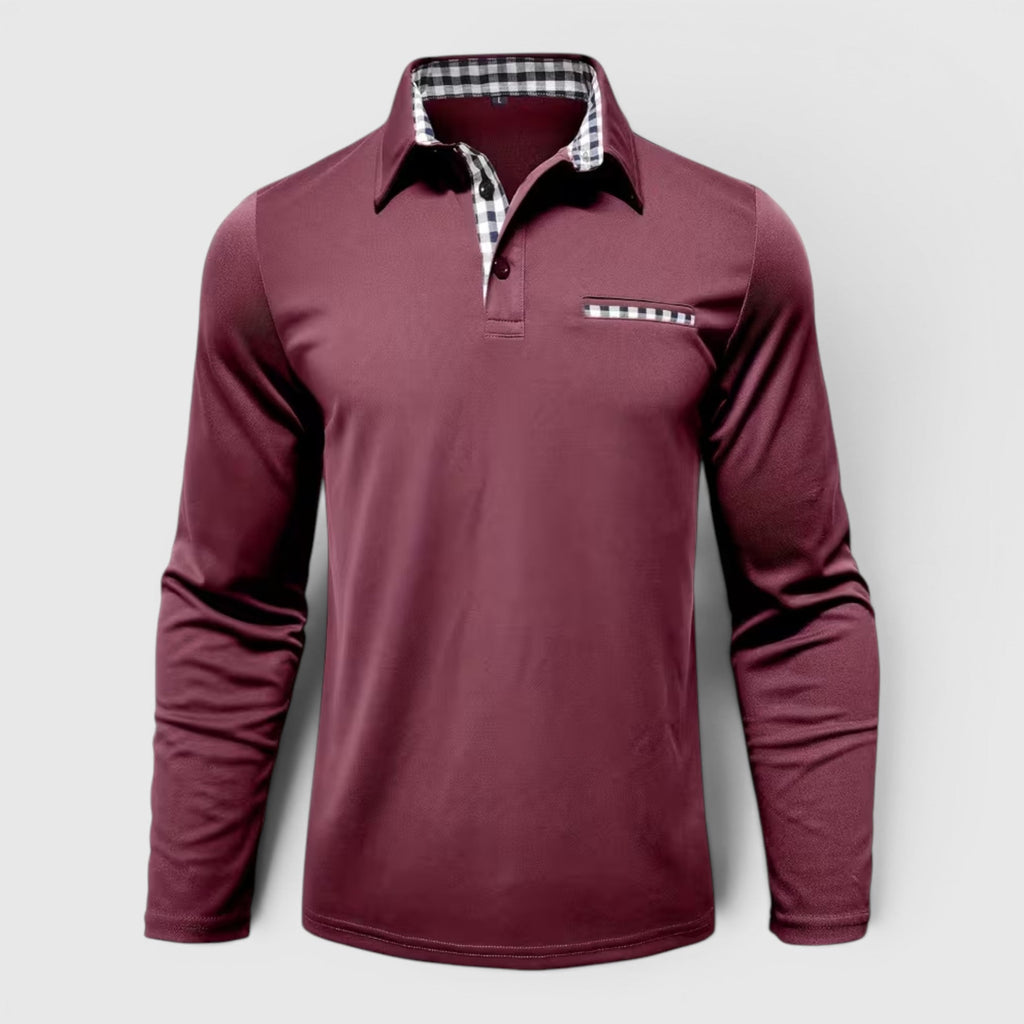 Derek Quick-Dry Plaid Polo Shirt