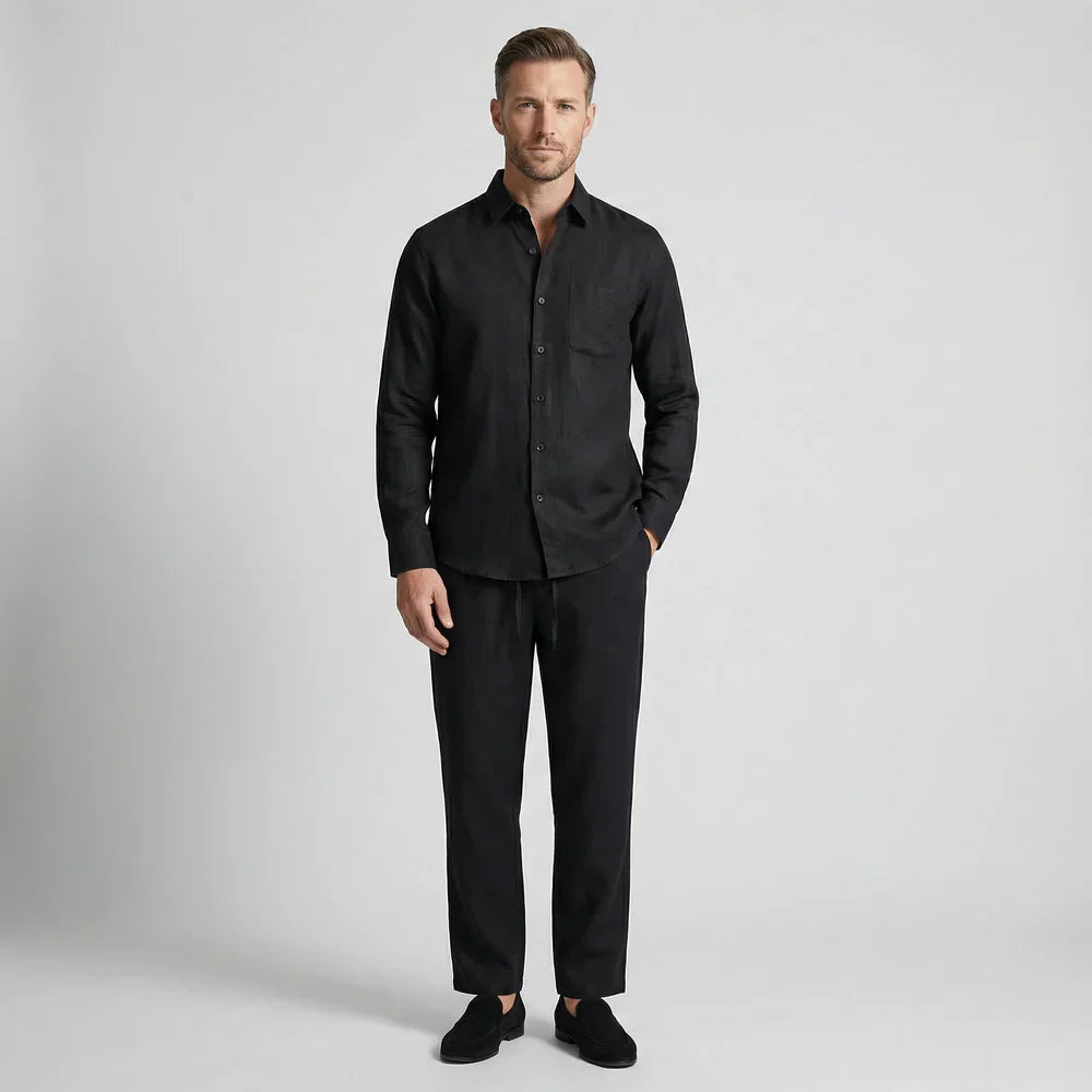 Linen Lifestyle Set – Black & Black - Mance Wear S