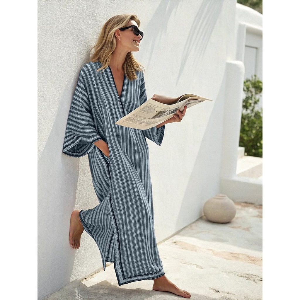 Freya | Elegant Mediterranean Long Kaftan Dress