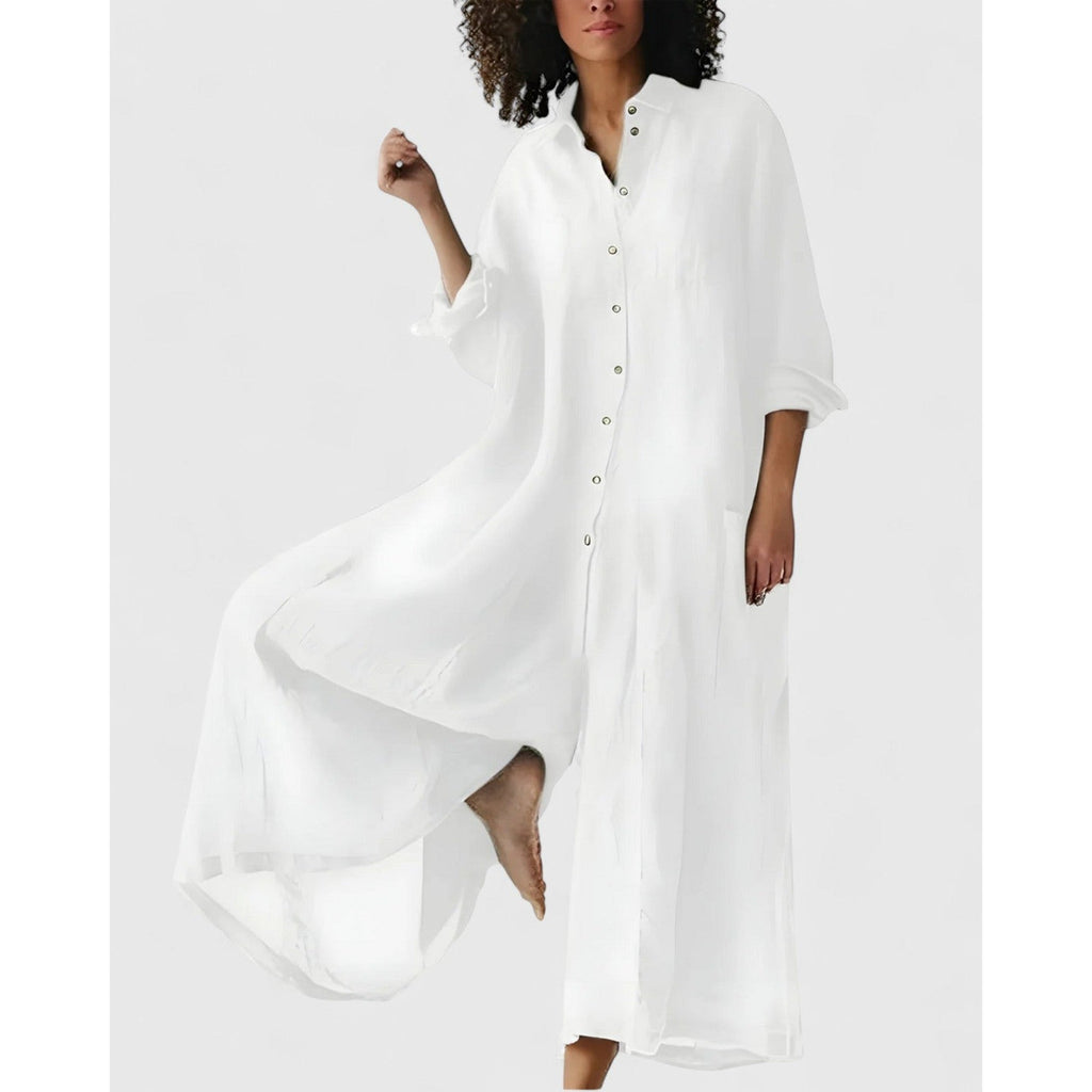 Camille Wide-Leg Jumpsuit white – Mance Wear women's jumpsuit