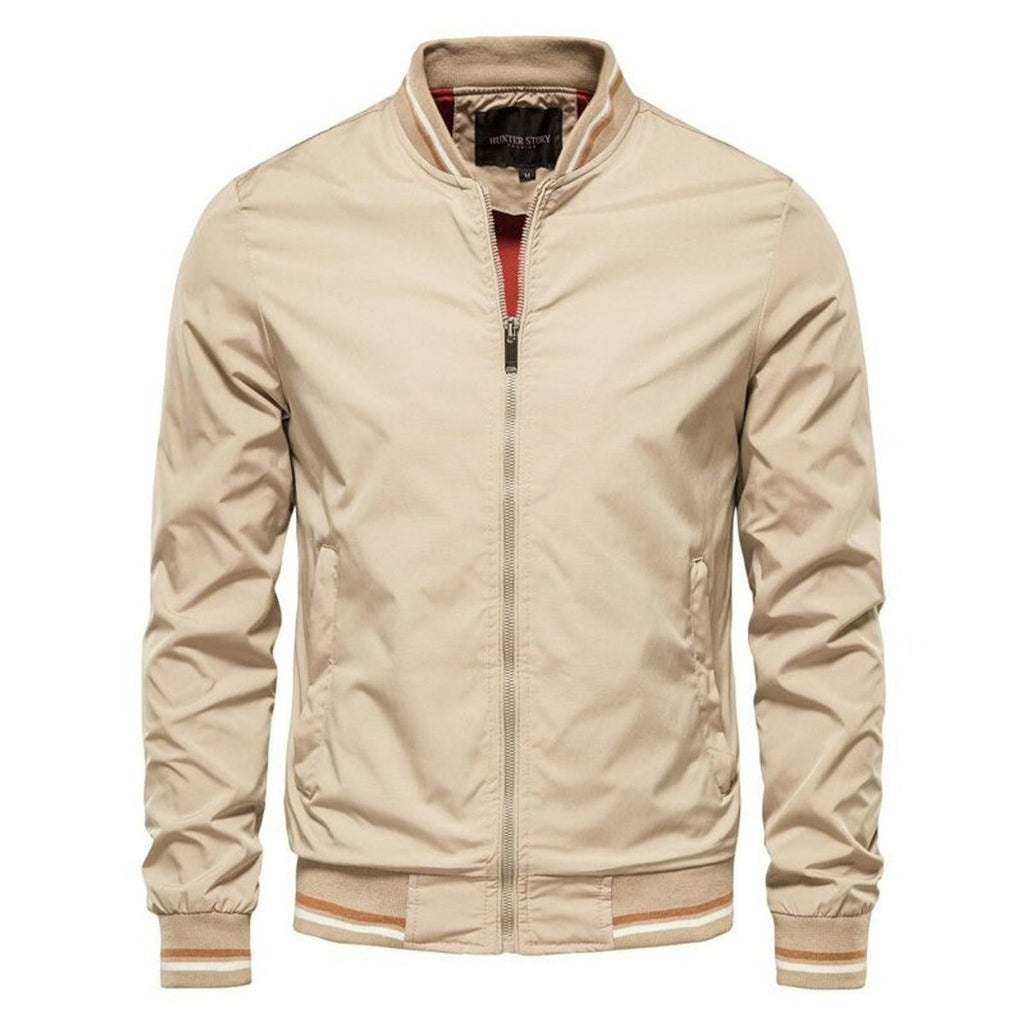 Gareth Ribbed Bomber Jacket khaki – Mance Wear men's jacket