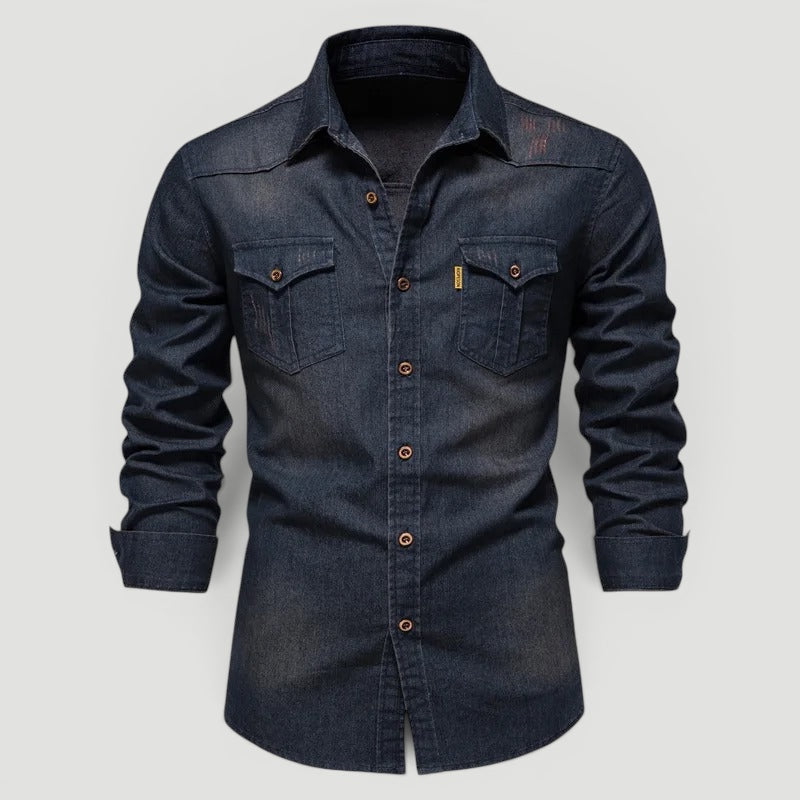 Leo Button-Up Denim Shirt