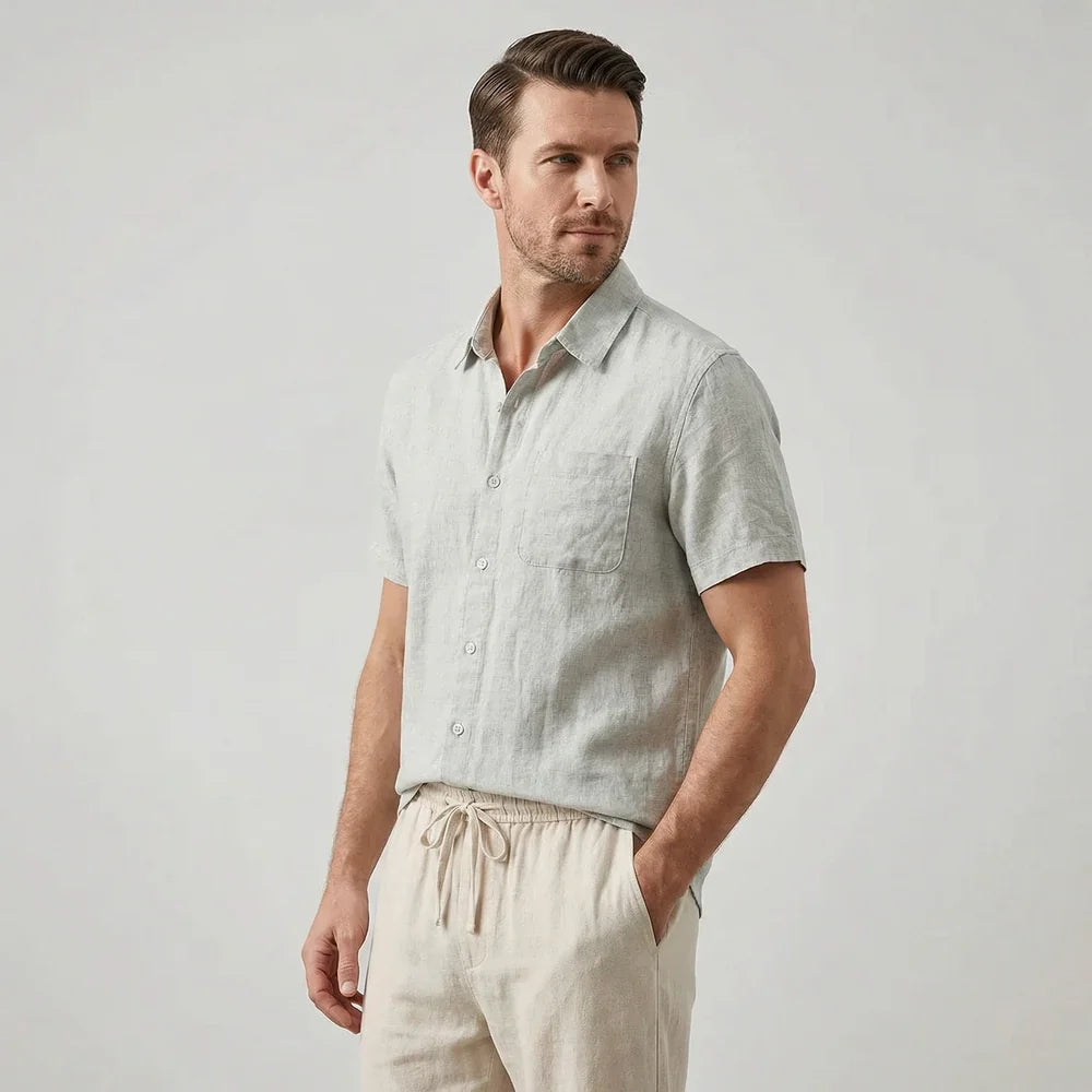 Linen Lifestyle Set – Short Sleeve - Mance Wear Beige / Beige / XS