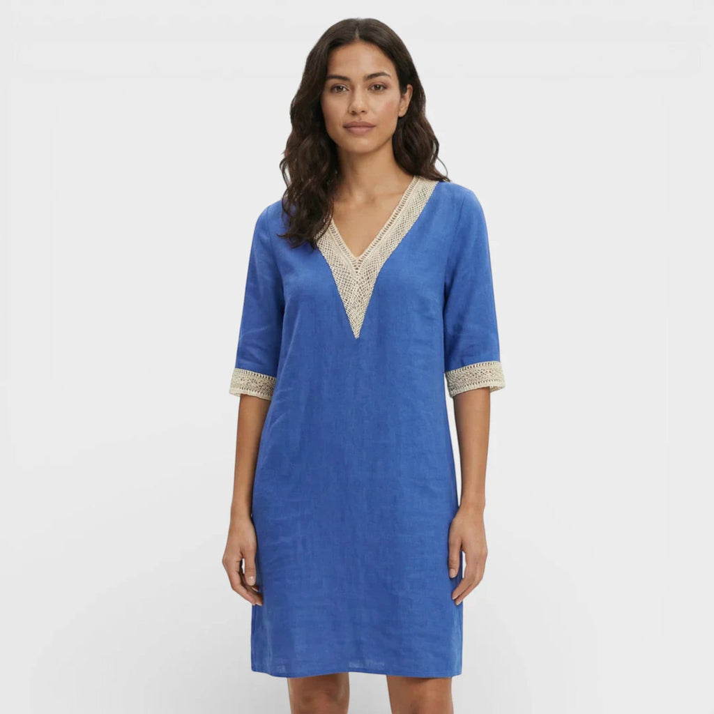 Dora | Women's Casual Linen Mini Dress – Lightweight Comfort