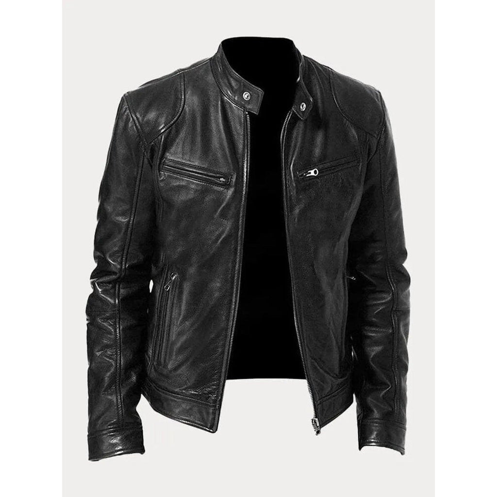 Peter Slim-Fit Moto Leather Jacket