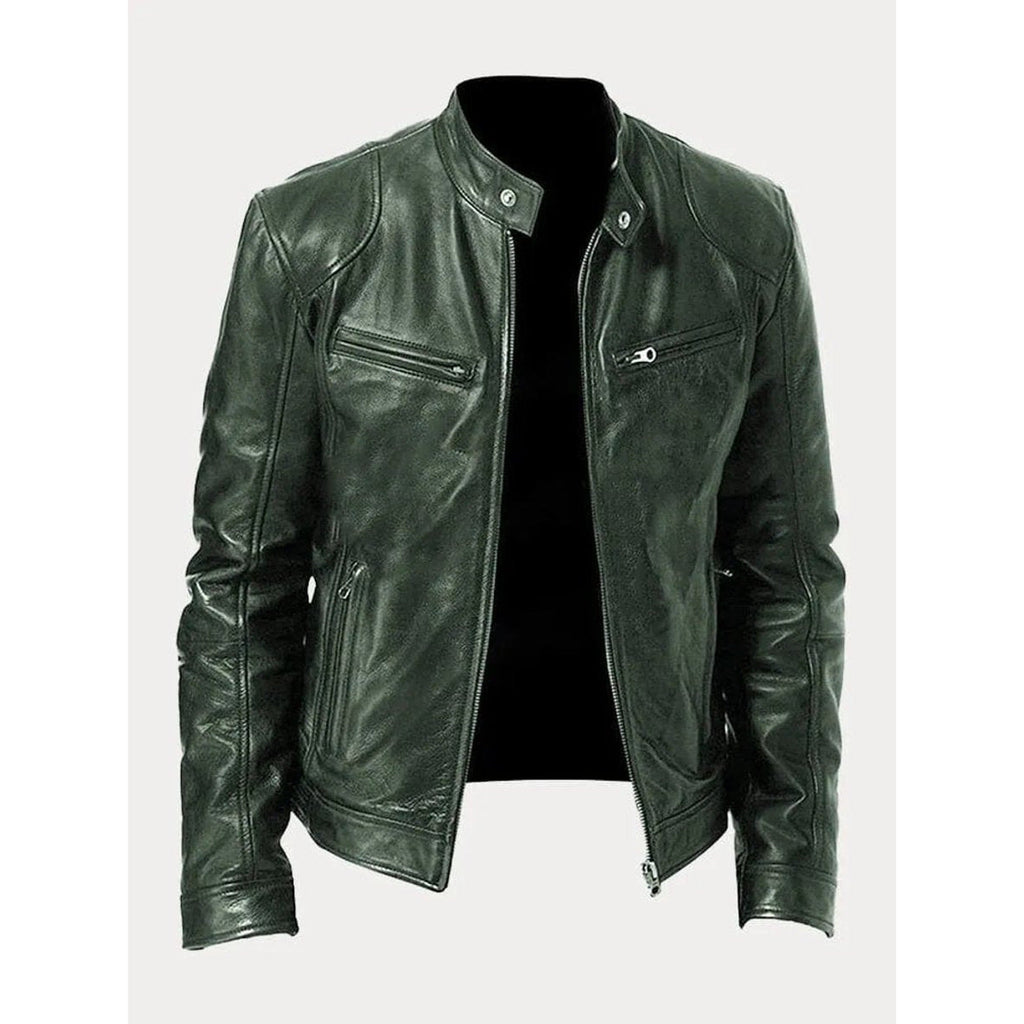 Peter Slim-Fit Moto Leather Jacket