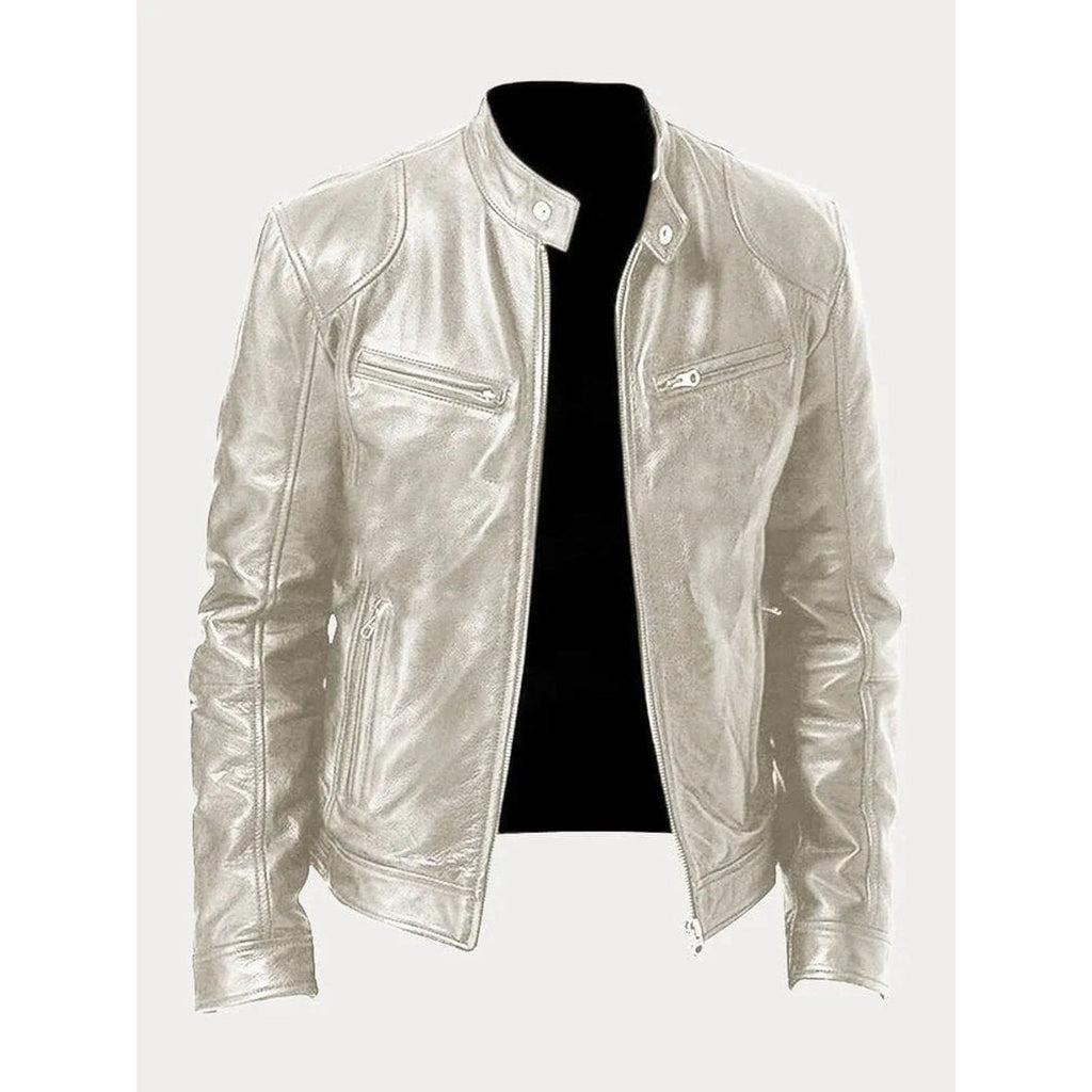 Peter Slim-Fit Moto Leather Jacket