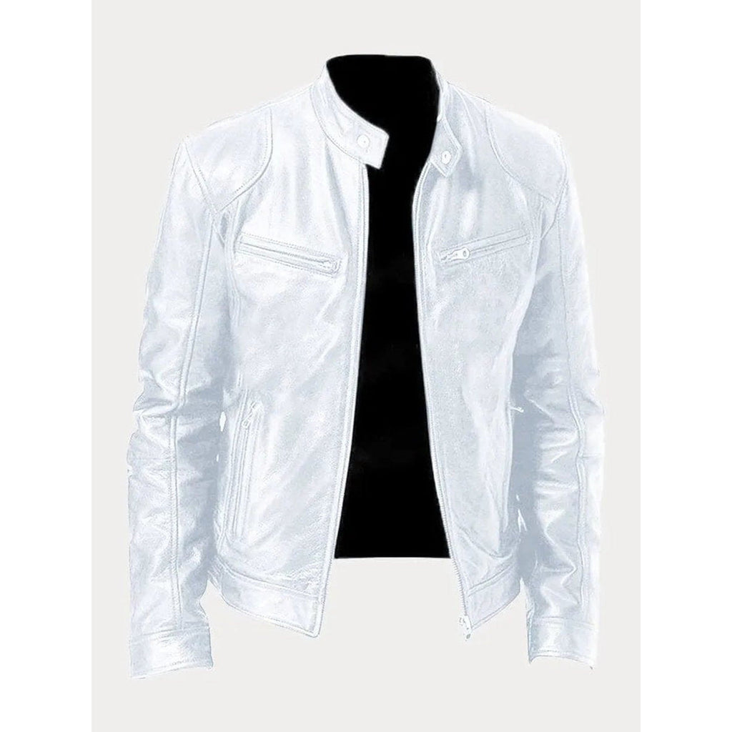 Peter Slim-Fit Moto Leather Jacket