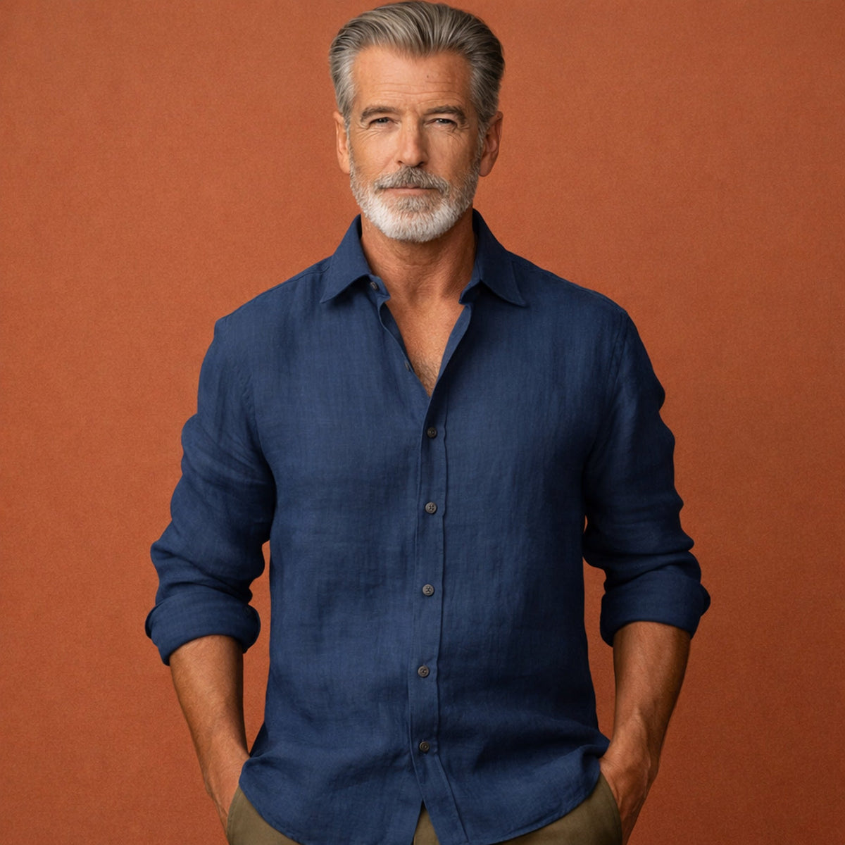 Ruby | Men's Overhemd Lange Mouwen Relaxed Fit Casual Zomer