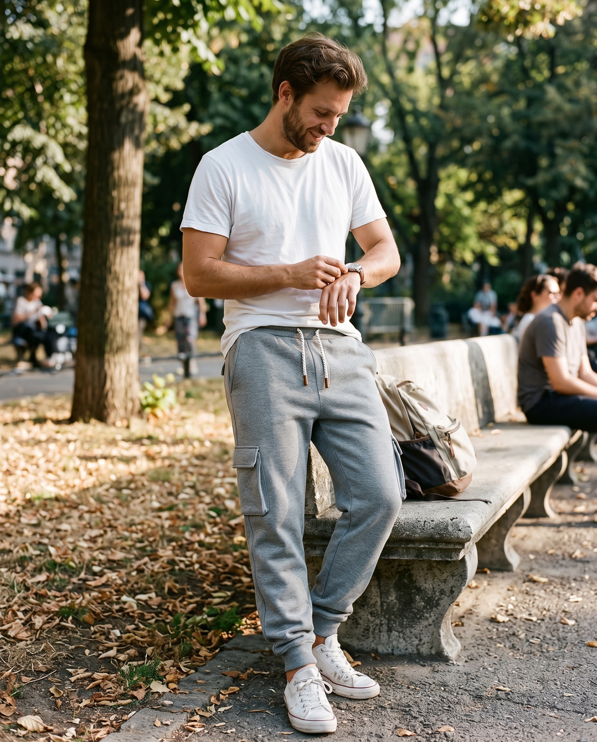 Kian Baggy Cargo Sweatpants, men's lounge pants by Mance Wear