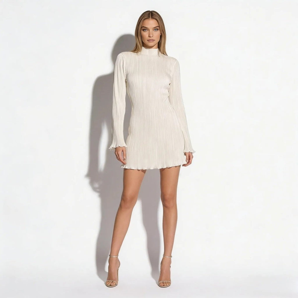 Elsie | Women’s Bodycon Knit Mini Dress Long Sleeve