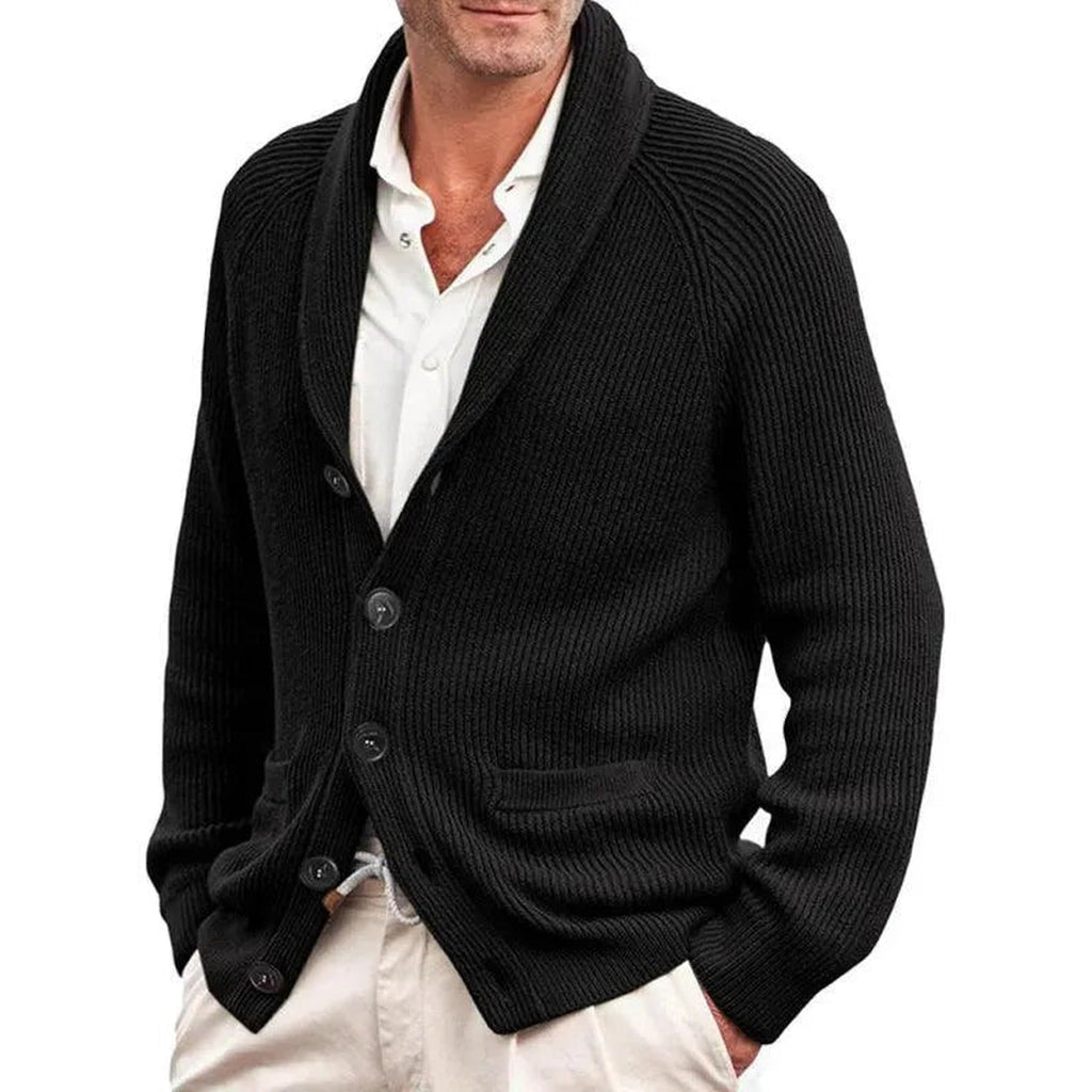 Jasper Ribbed Shawl Collar Cardigan