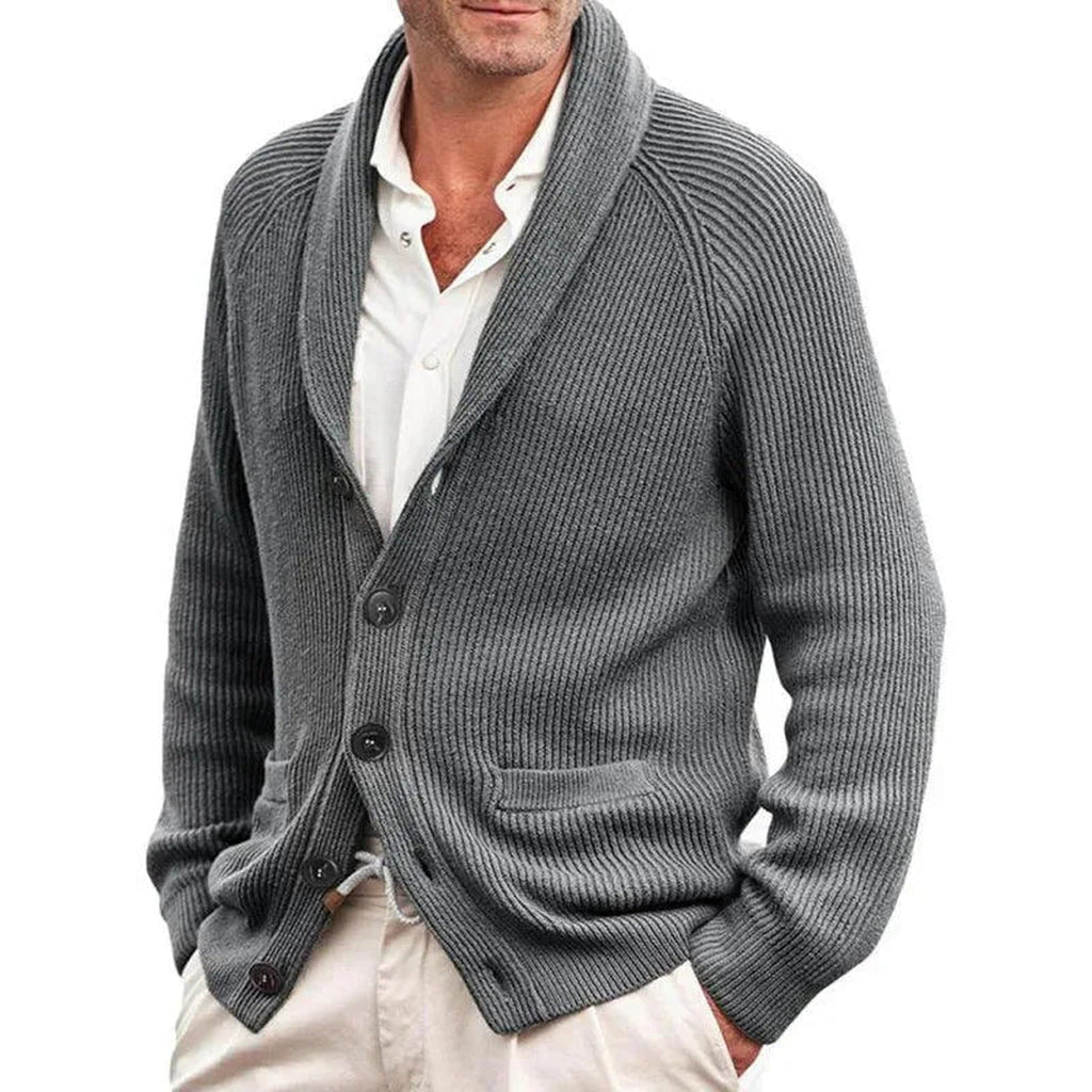 Jasper Ribbed Shawl Collar Cardigan