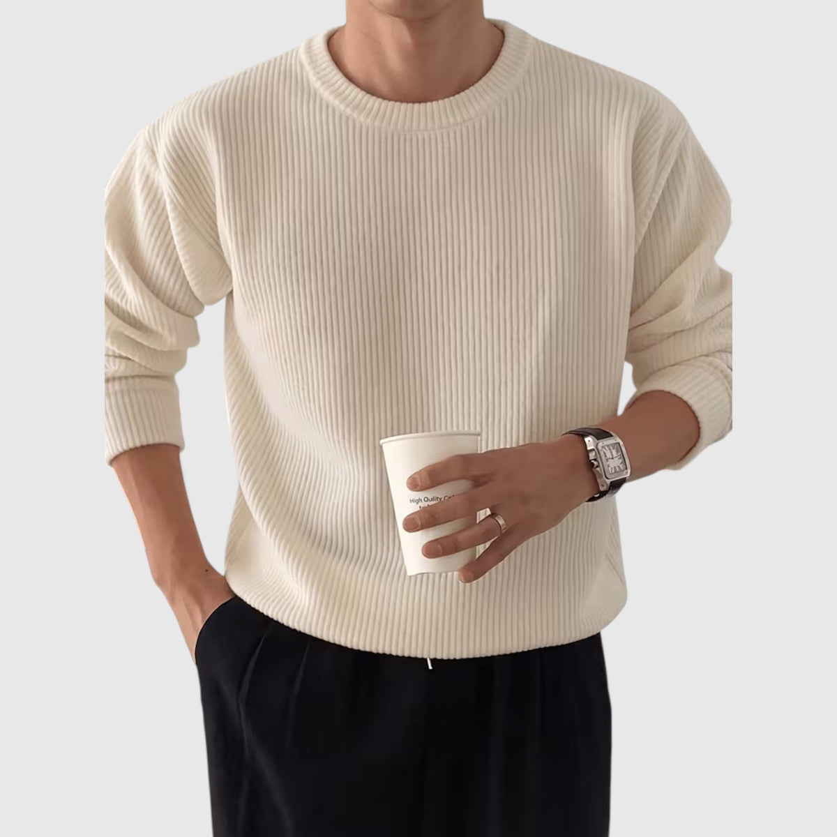 Liam Crewneck Knit Sweater product detail photo by Mance Wear