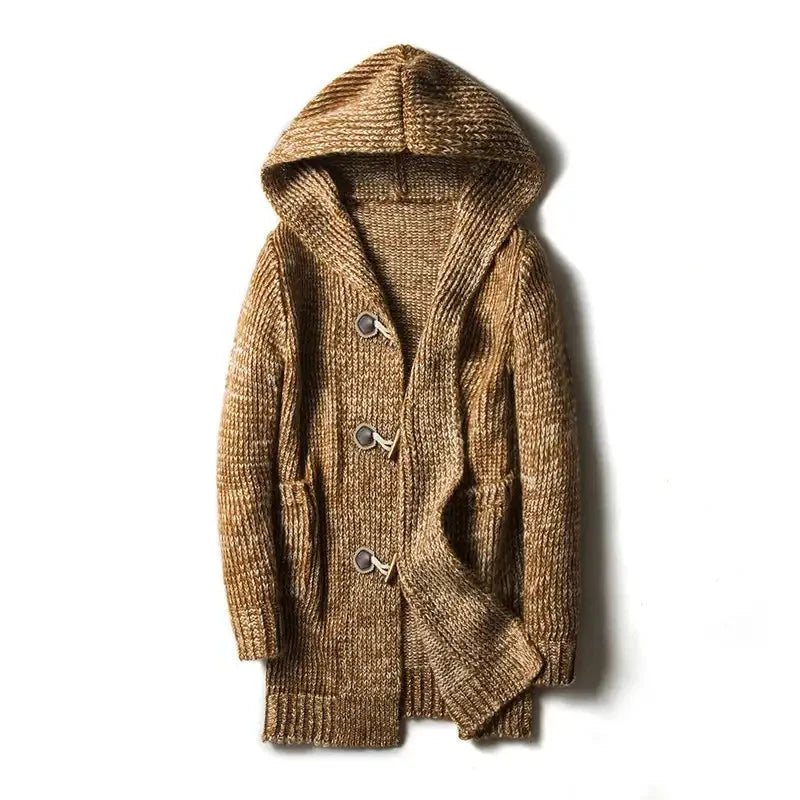 Cardigan Hooded Wool Nord - Mance Wear Brown / M