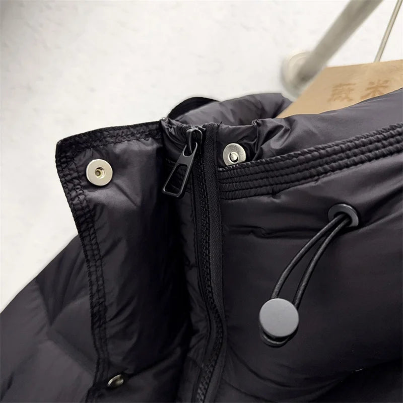 Astrid Hooded Puffer Jacket in Black