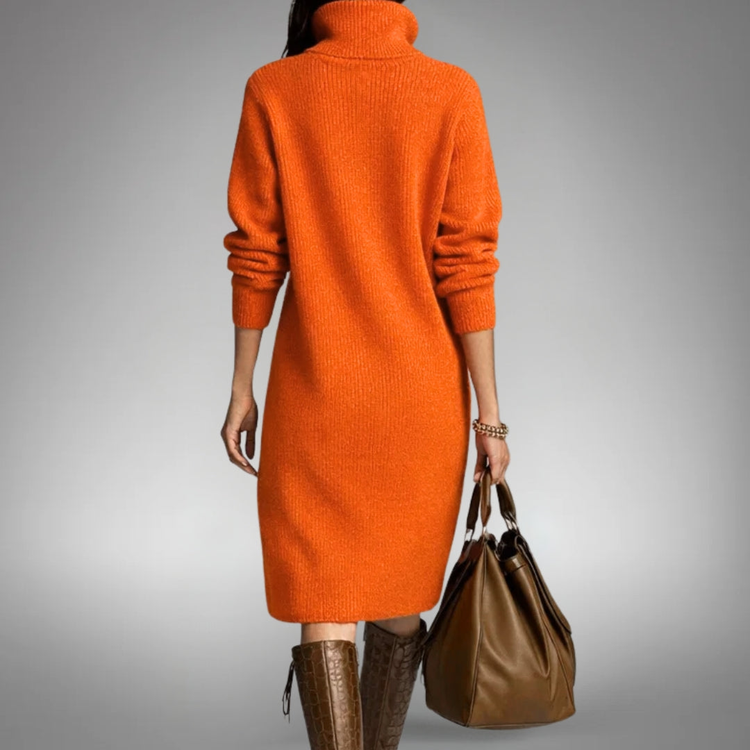 Clementine Button-Collar Knit Midi Dress - view 2