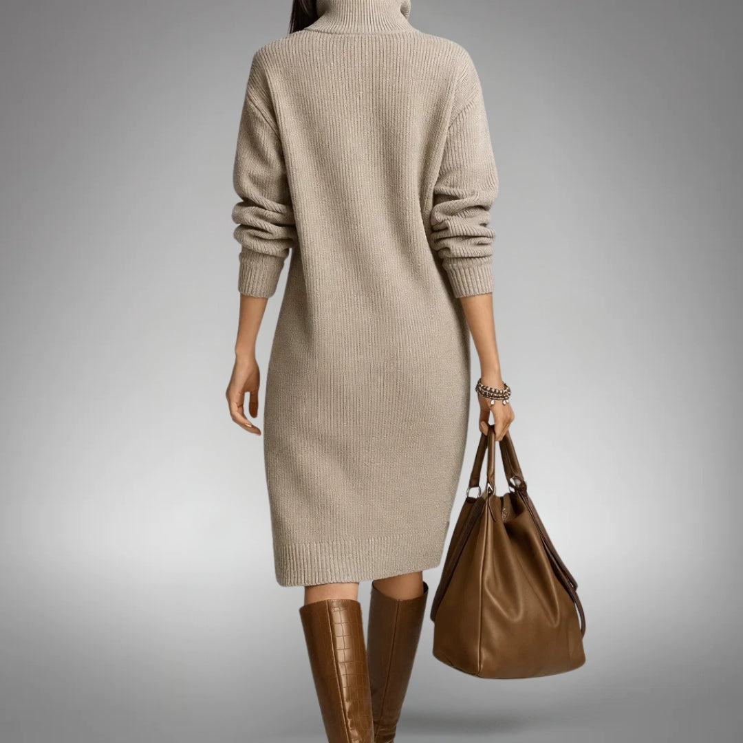 Clementine Button-Collar Knit Midi Dress - view 4