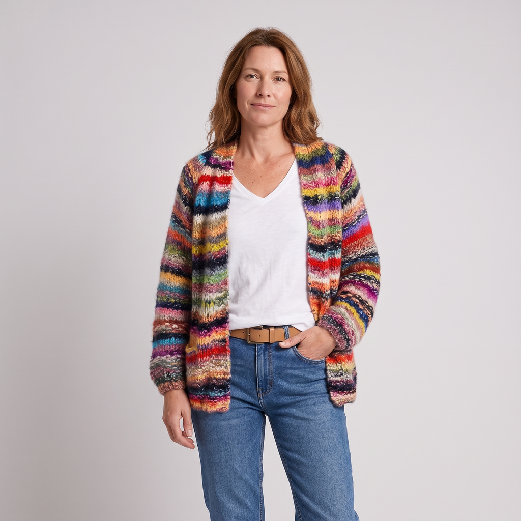 Maisie Comfortable Cardigan on model