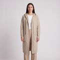 Miriam Elegant Cardigan in Beige on model