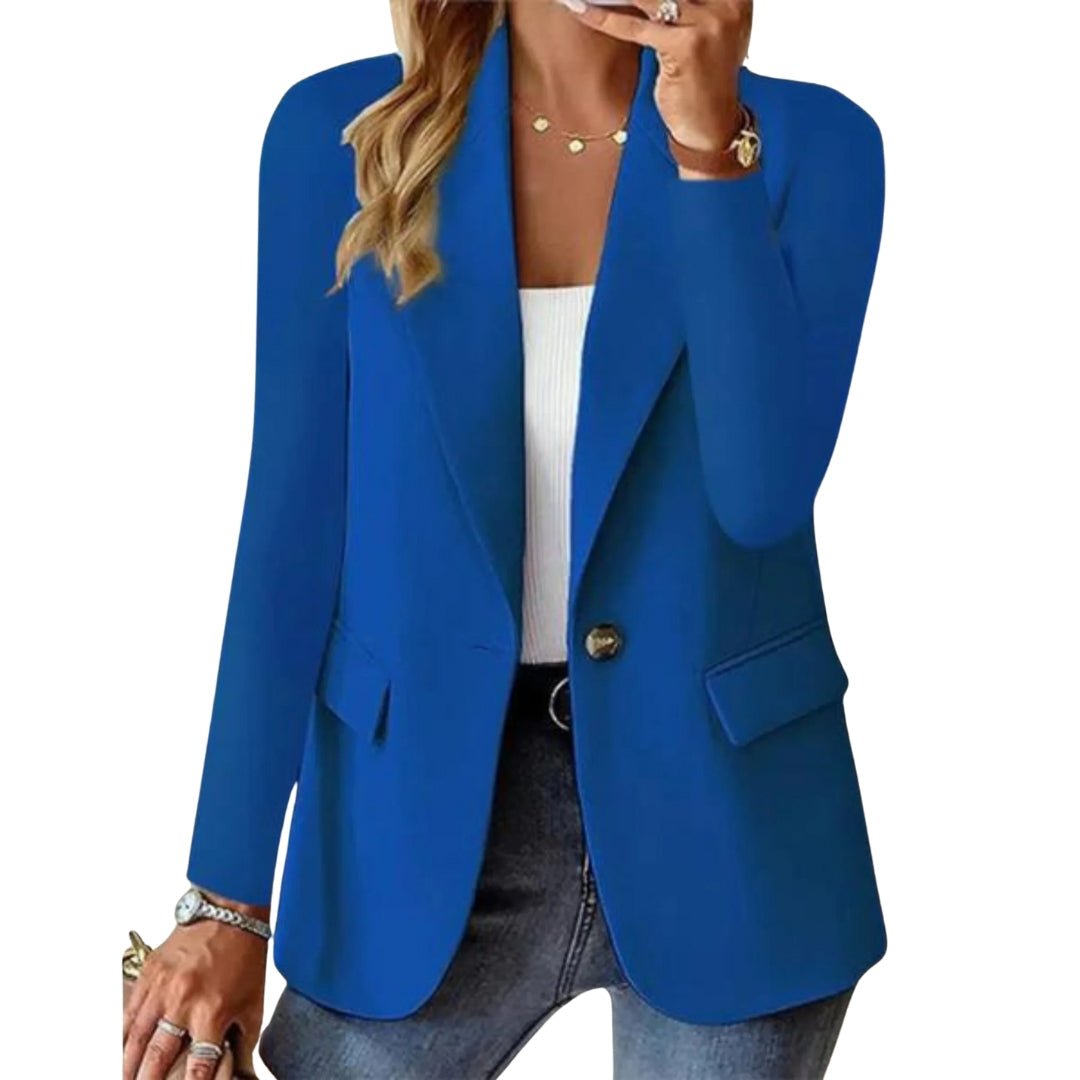 Sheryl Long Sleeve Blazer in Blue, detail