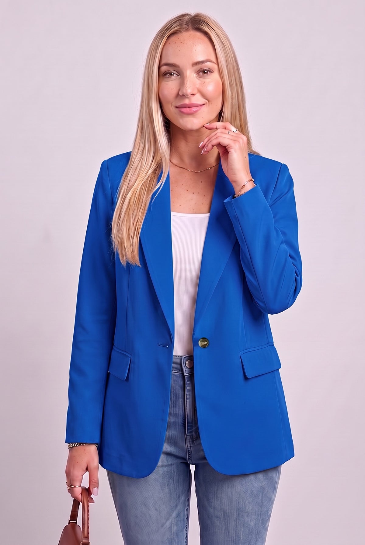 Sheryl Long Sleeve Blazer in Blue