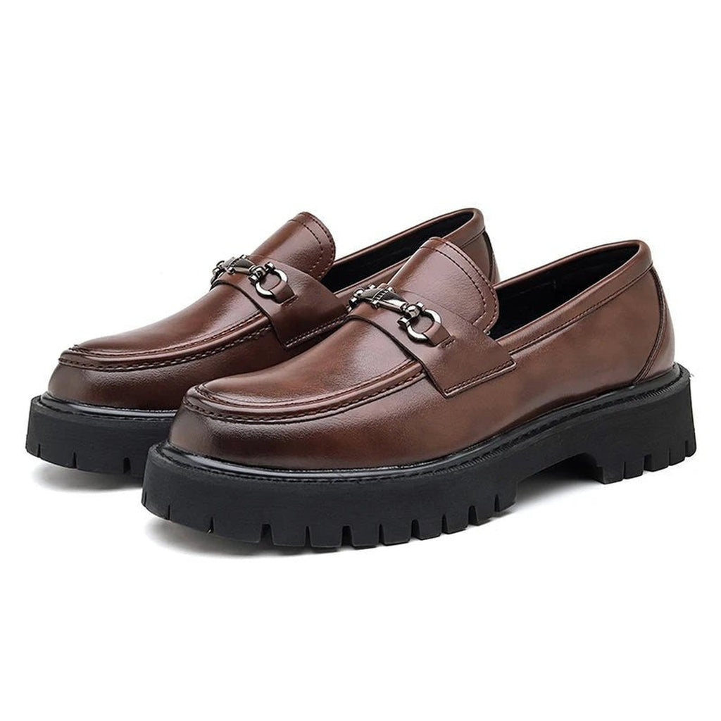 Nicholas Leather Business Loafers brown – Mance Wear men's dress shoes